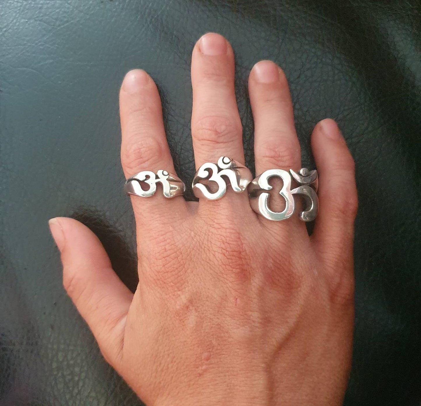 OM ring,SMALL,sterling silver, yoga, spiritual,budda, boho,handmade,goddess,hippy,Hindi,