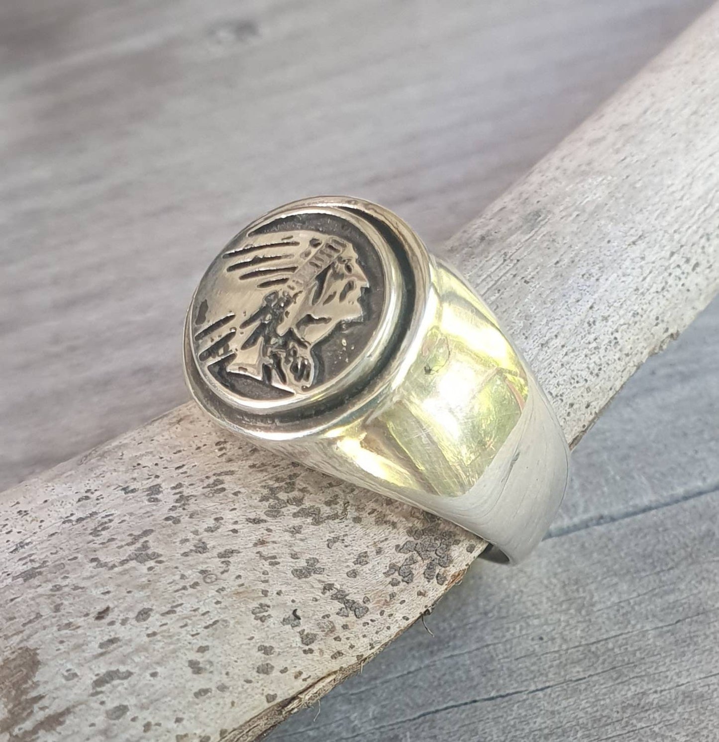 Indian ring,motorcycle,sterling silver, Indian head signet, wedding band,unisex,handmade,motorbike,biker