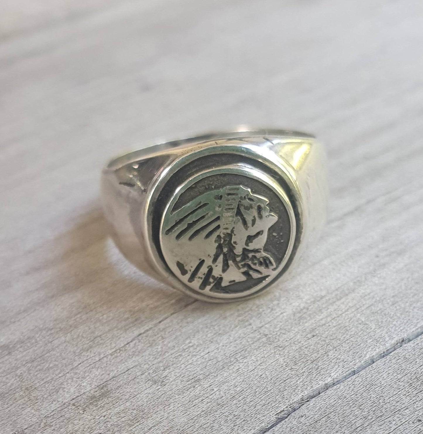 Indian ring,motorcycle,sterling silver, Indian head signet, wedding band,unisex,handmade,motorbike,biker