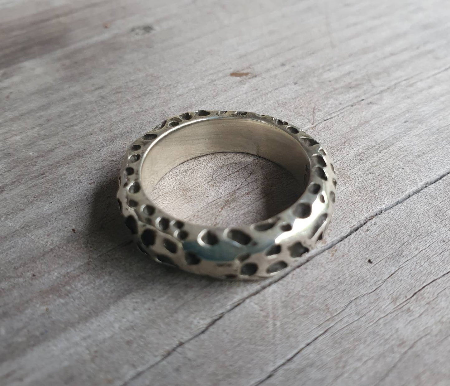 Hammered ring, rustic,Sterling silver,industrial,nugget,wedding band, unisex,men's fashion,handmade,steampunk,designer,