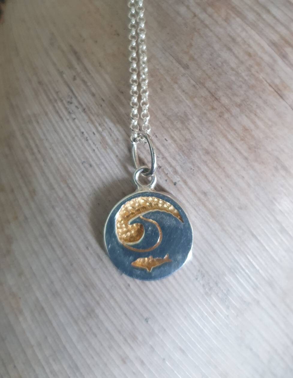 Wave pendant,sterling silver medallion,dolphin, surfer,surf pendant,sailor, wave,surfer,surf,beach jewelry,handmade,