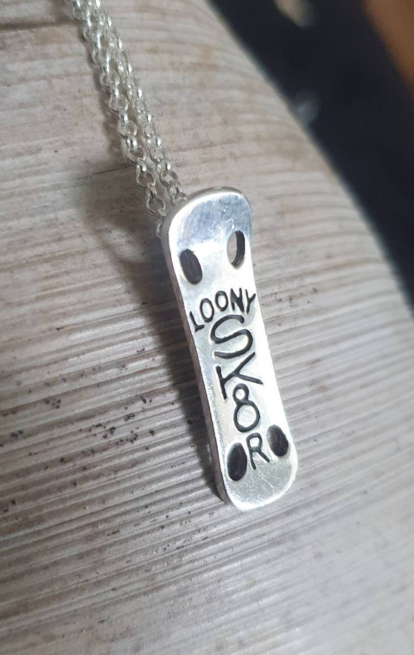 Skateboard  pendant,sterling silver,Skater,Skater boarder,