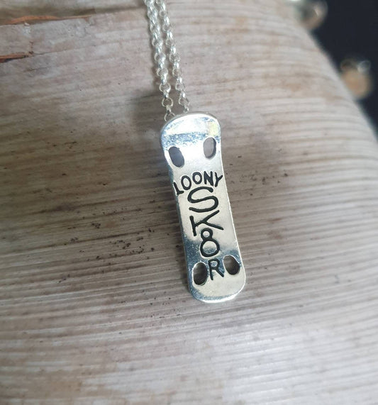 Skateboard  pendant,sterling silver,Skater,Skater boarder,