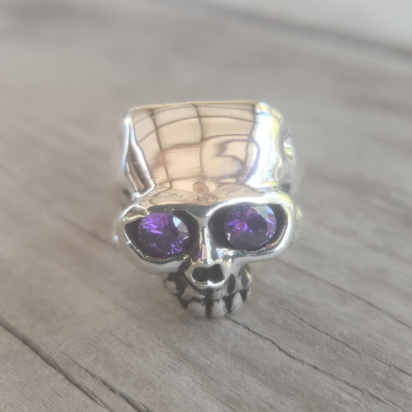 skull ring, sterling silver, cubic zirconia,steampunk, pirate, gothic, punk,grunge,hipster,handmade,boho,rockabilly,mens fashion,skeleton,