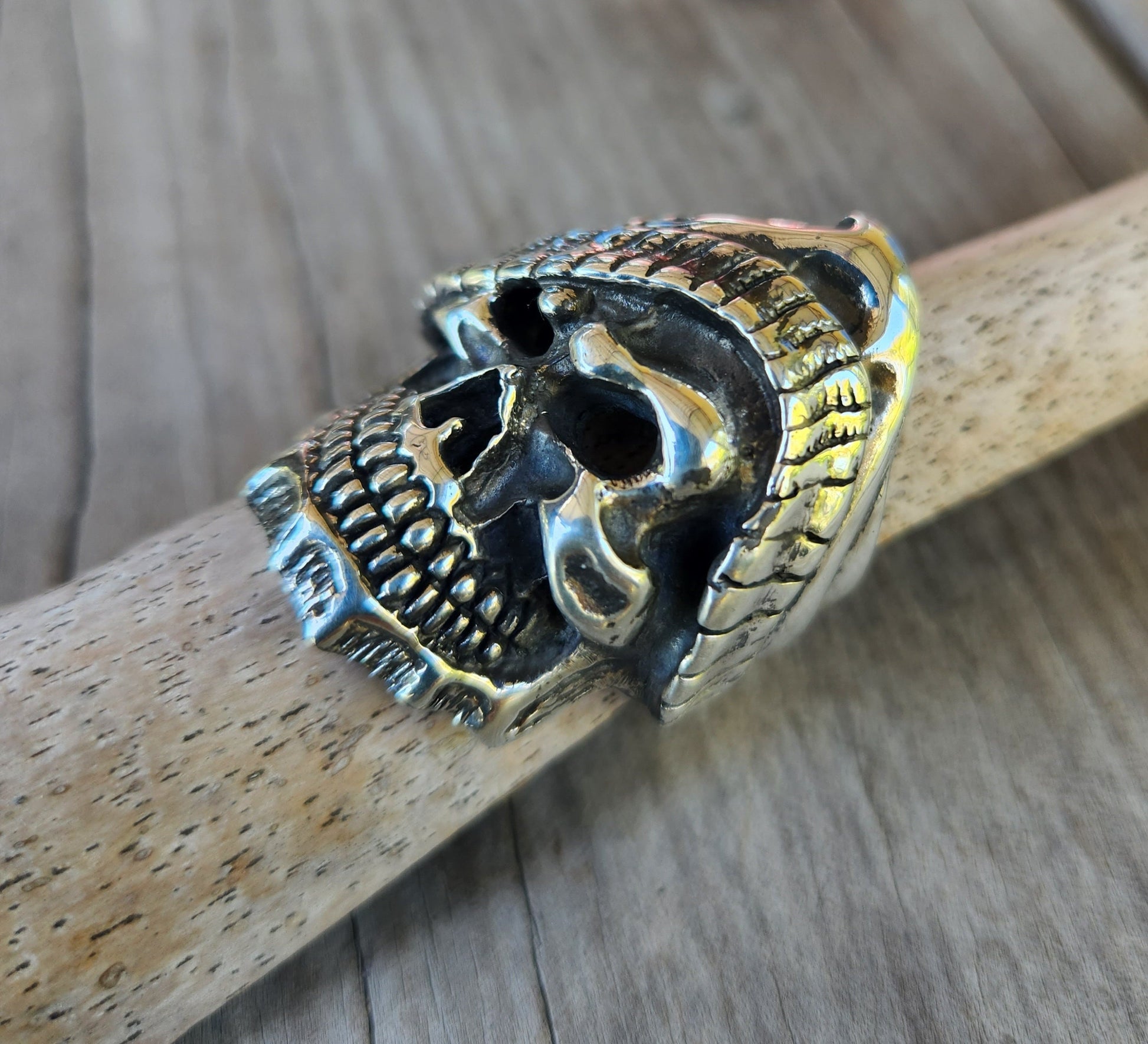 Large Skull ring,sterling silver,bandit,bandido,steampunk,gothic,punk,biker,handmade,hipster,pirate,medievil,mens fashion,