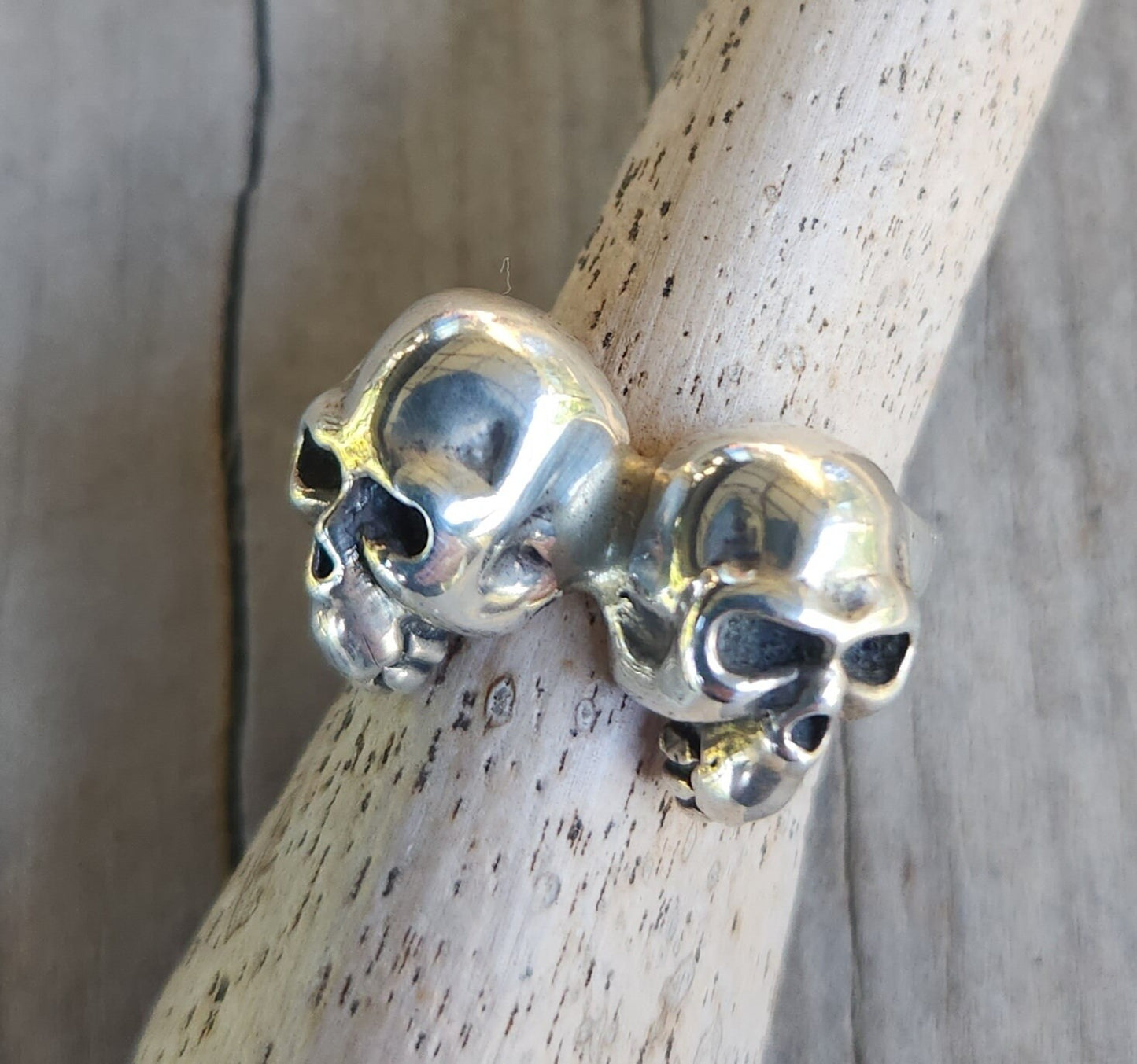 Skull ring, sterling silver,solid back, steampunk,gothic,chunky ring,skeleton, punk,hipster,handmade,biker,gangster,pirate,sugar skull