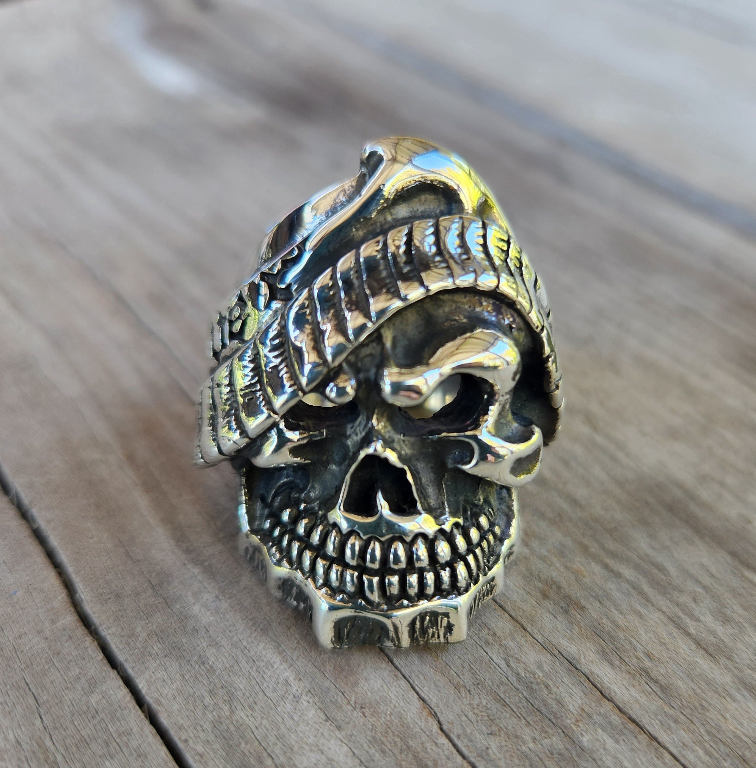 Wide Sterling Silver Skull Biker Ring, Sterling Skull Ring, Sterling Punk fashion Jewelry, Sterling Silver Skull Ring, Skeleton Jewelry, Guy Ring