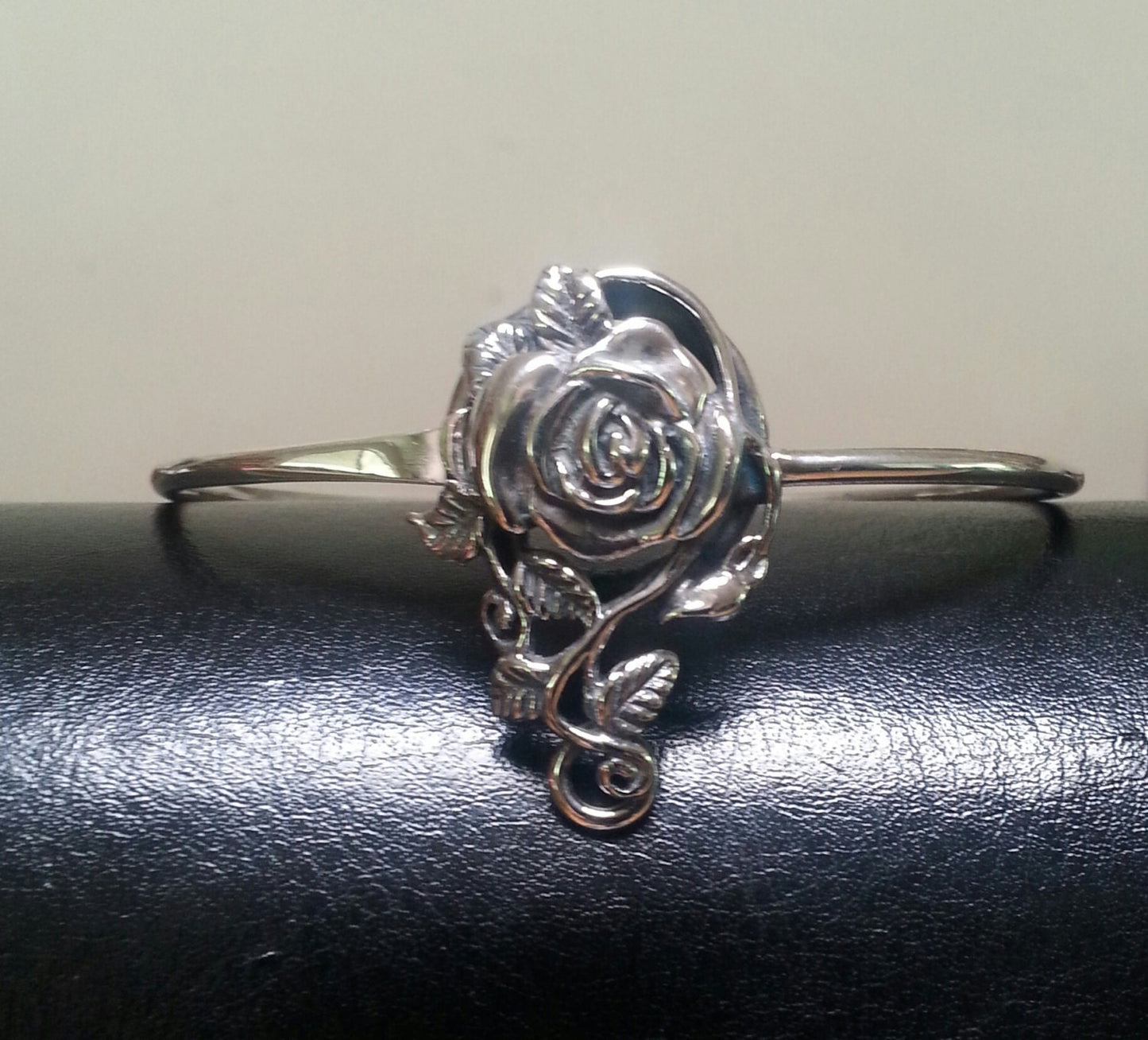 rose bangle,braclet,sterling silver,handmade, art nouveau,vintage, boho,gypsy, hippy,goddess,new age,