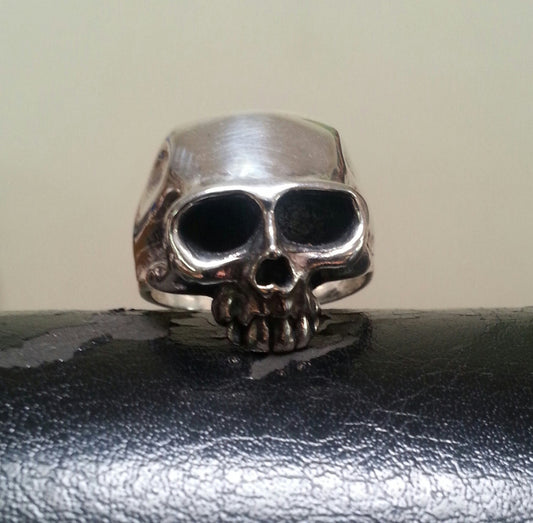 skull  sterling silver ring steampunk pirate gothic punk pirate