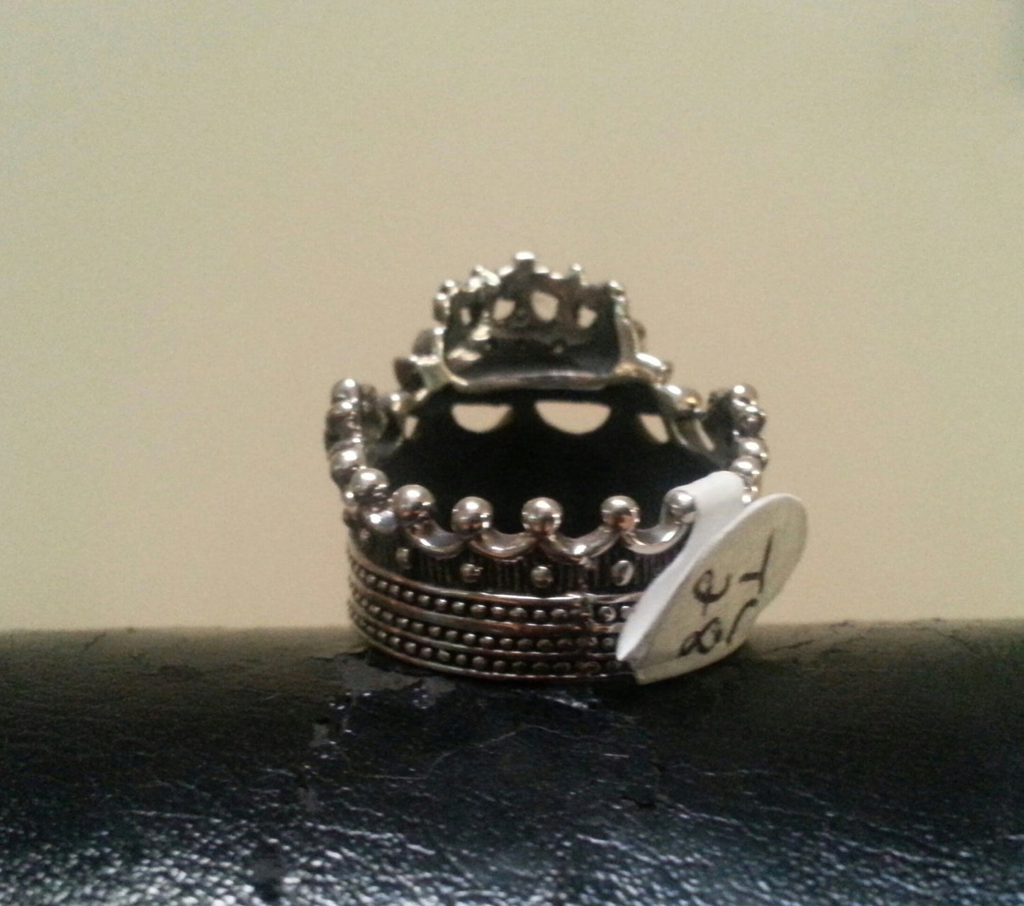 fleur de lis ornate crown ring steampunk victorian alternative ring