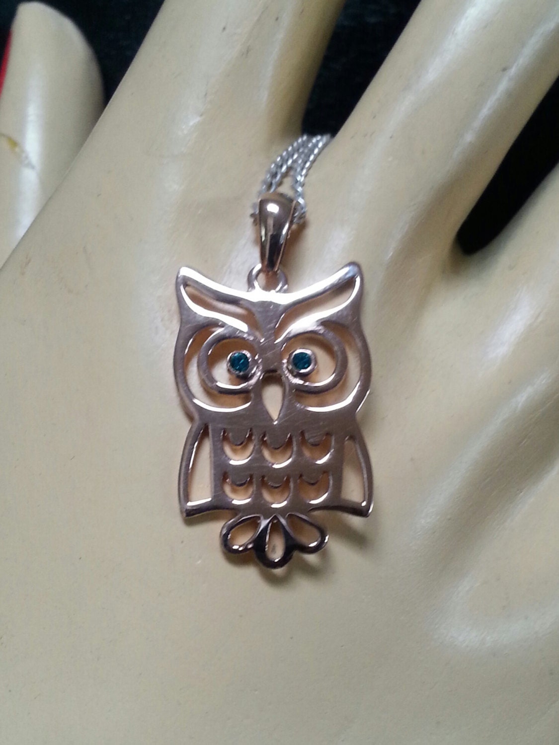 MADE TO ORDER, rose gold owl,,owl pendant,gold owl, bird,boho,gypsy,goddess,gypsy,new age,crystal necklace,cz,owl necklace