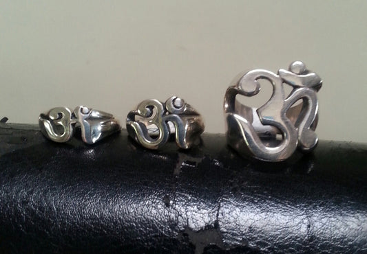 OM rings STERLING SILVER,peace,yoga,meditation,oneness