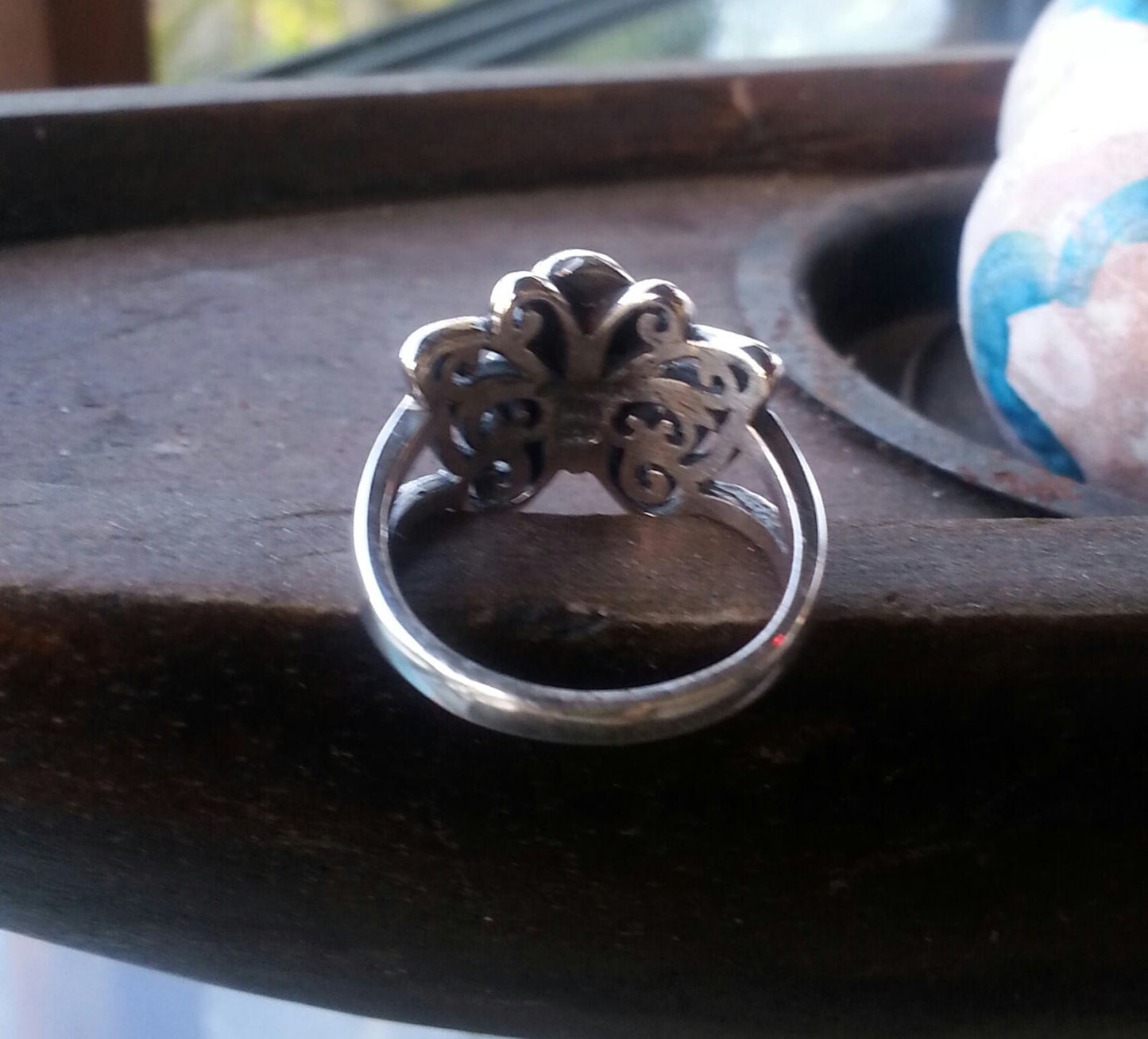 butterfly ring,skull and crossbone,sterling silver,skull ring, filegree,steampunk, gothic,boho,gypsy,skull butterfly ring,rockabilly,handmad