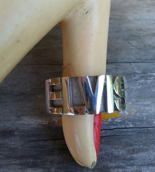 ELVIS ring, unisex,sterling silver,wide band, wedding ring,rock n roll,rockabilly,mens fashion,hipster,handmade,the king