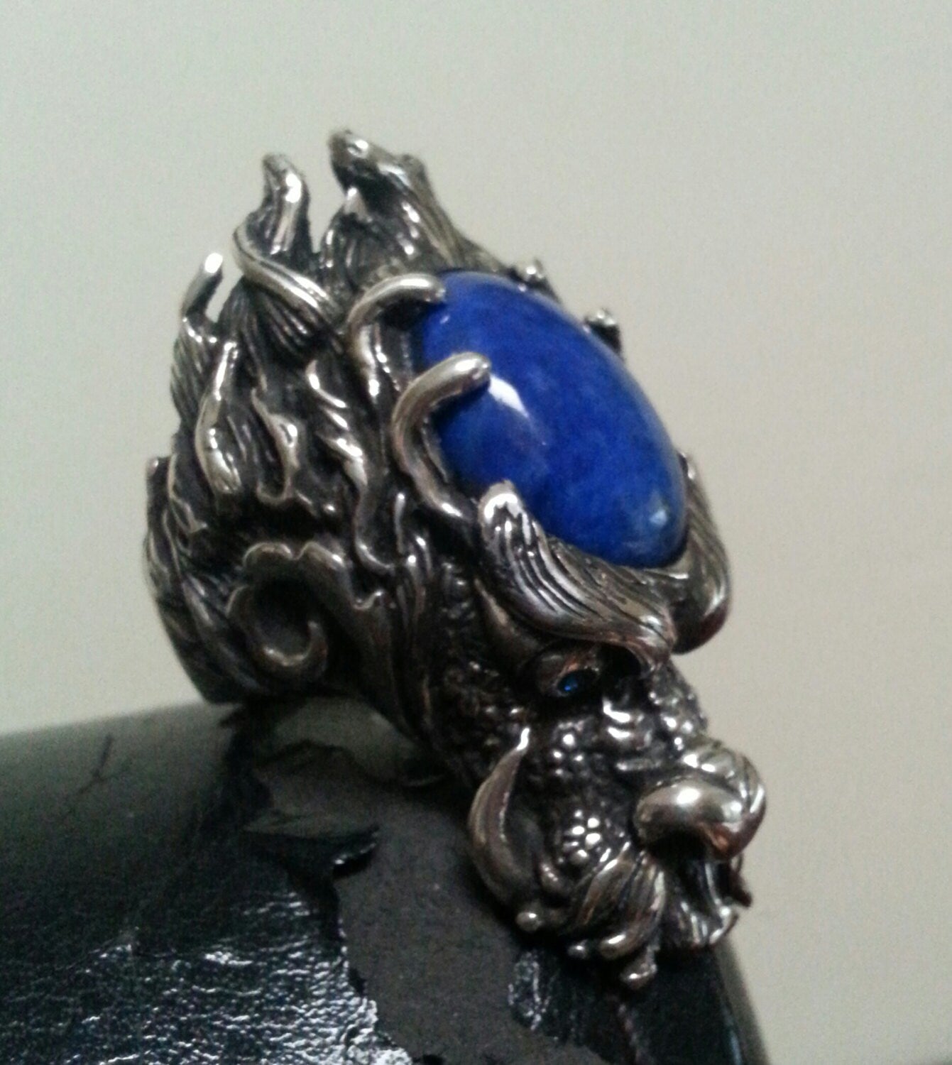 dragon ring,sterling silver,handmade,long chunky ring,heavy, steampunk,gothic, punk,geiger,MADE TO ORDER