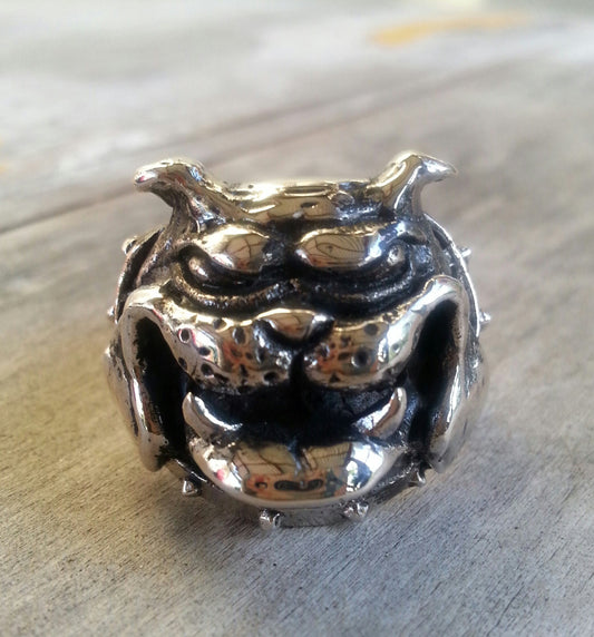 PitBull ring, bull dog, bull mastiff ring,sterling silver,dog ring,chunky ring,animal ring,rustic,vintage