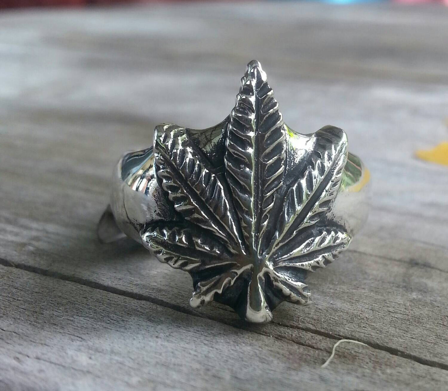 Marijuana ring, dope,weed, cannabis, mull, punk, hippy,boho, sterling silver ring,hand made,organic jewelry,stoner,medical marijuana