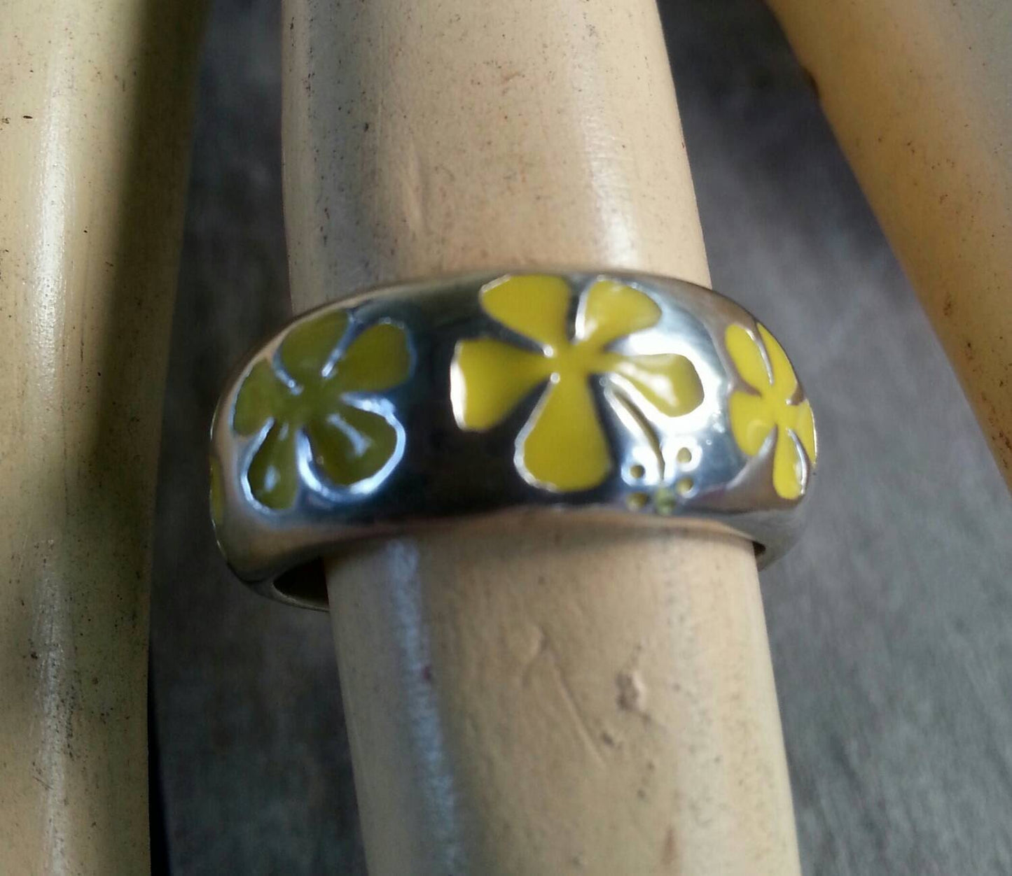 Hibiscis ring, frangipani,surfer ring,sterling silver Hawaiian,flower,  boho,hand made, surf wedding band,