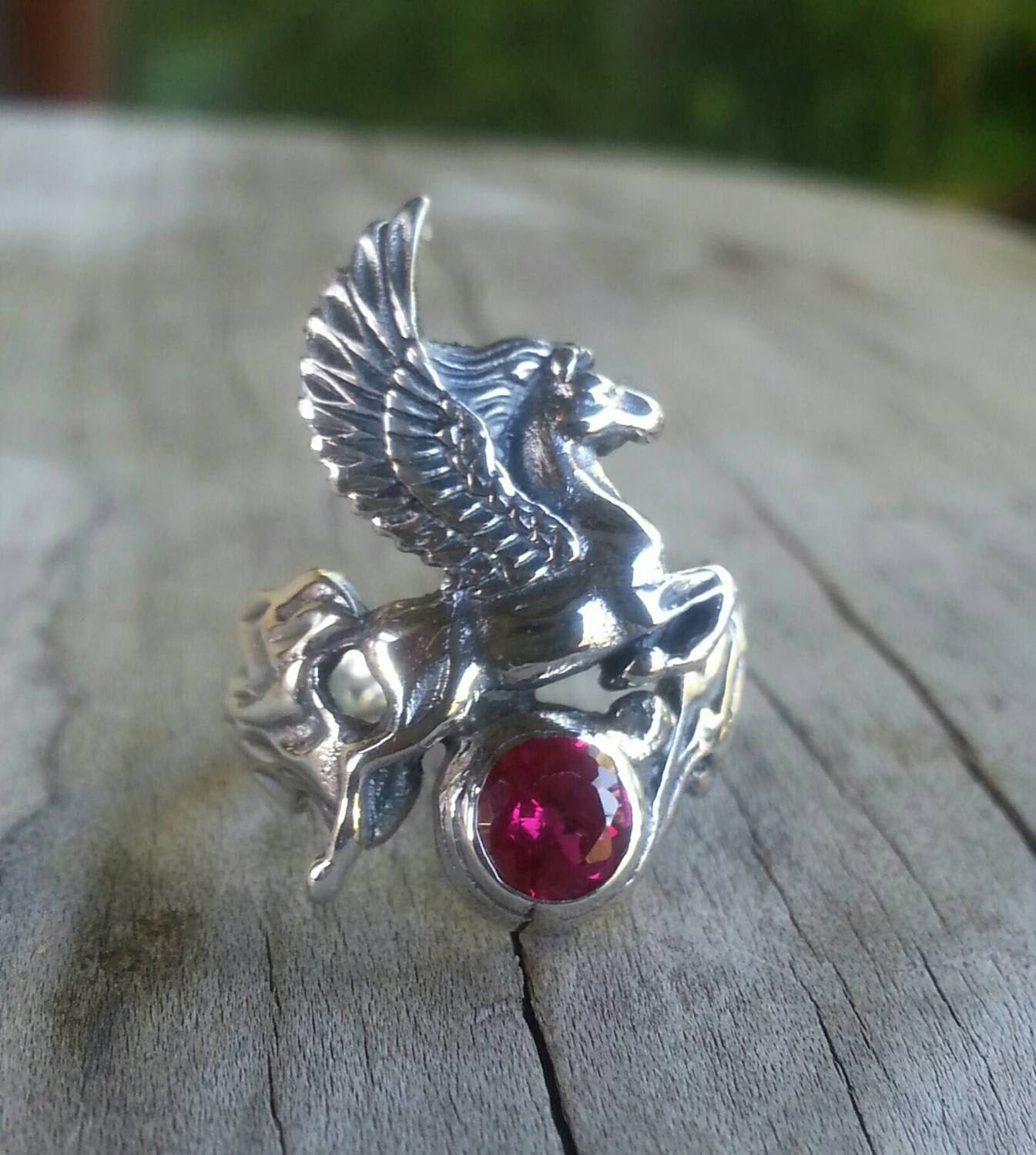 PEGASUS ring,labradorite, sterling silver,mythical horse, unicorn,fantasy,new age,magic,mystical, boho,hippy,gypsy,art nouveau,handmade,