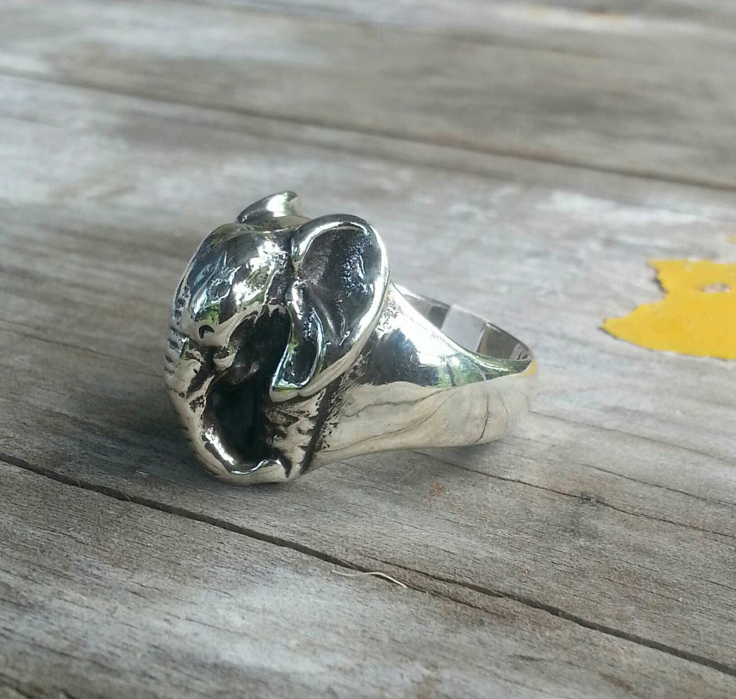 Chunky elephant,animal ring,  sterling silver,solid large ring,boho,handmade ring,wildlife,elephant jewelery