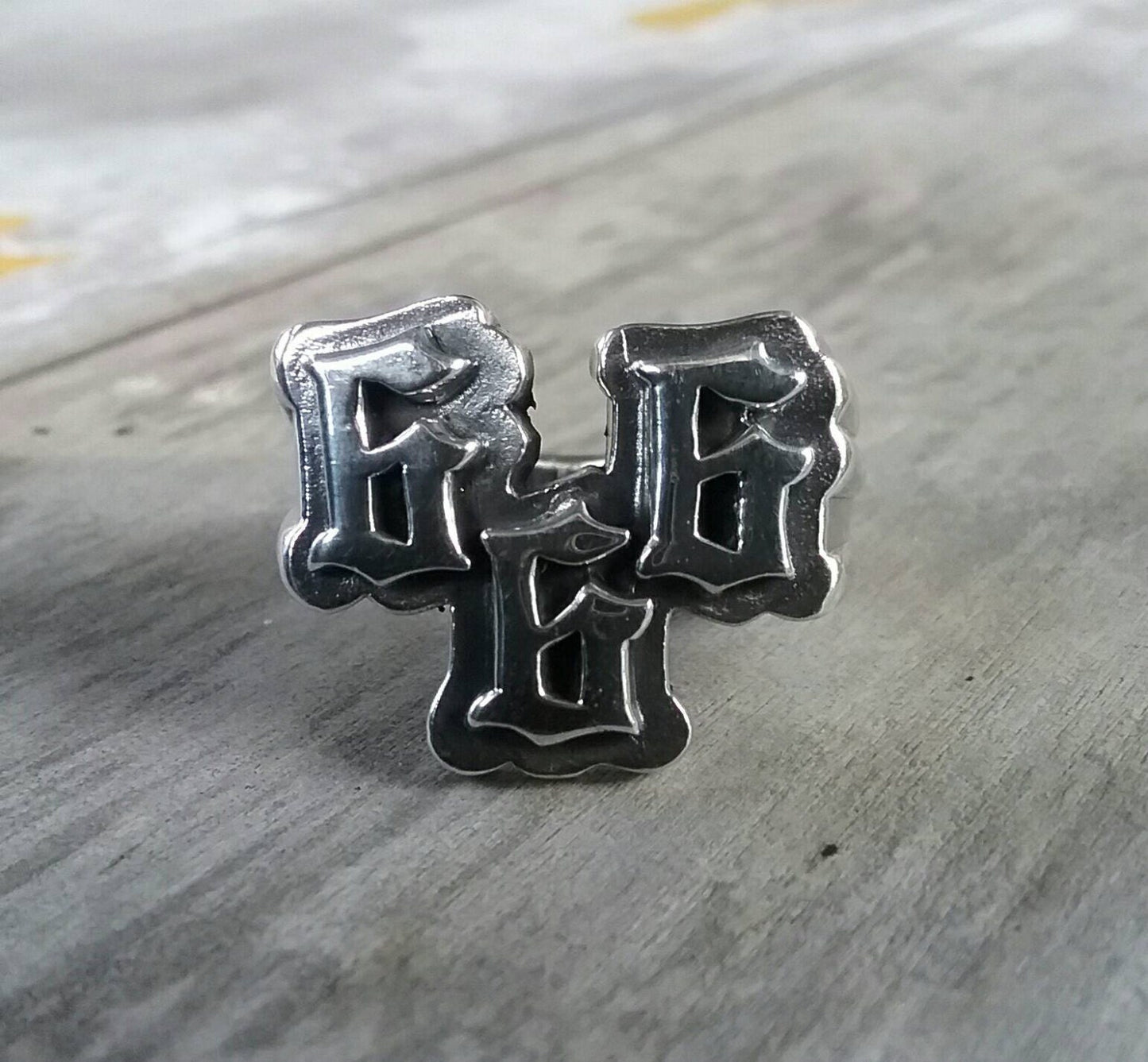 666 ring, devil,occult,goth, punk,biker,sterling silver,handmade,steampunk,