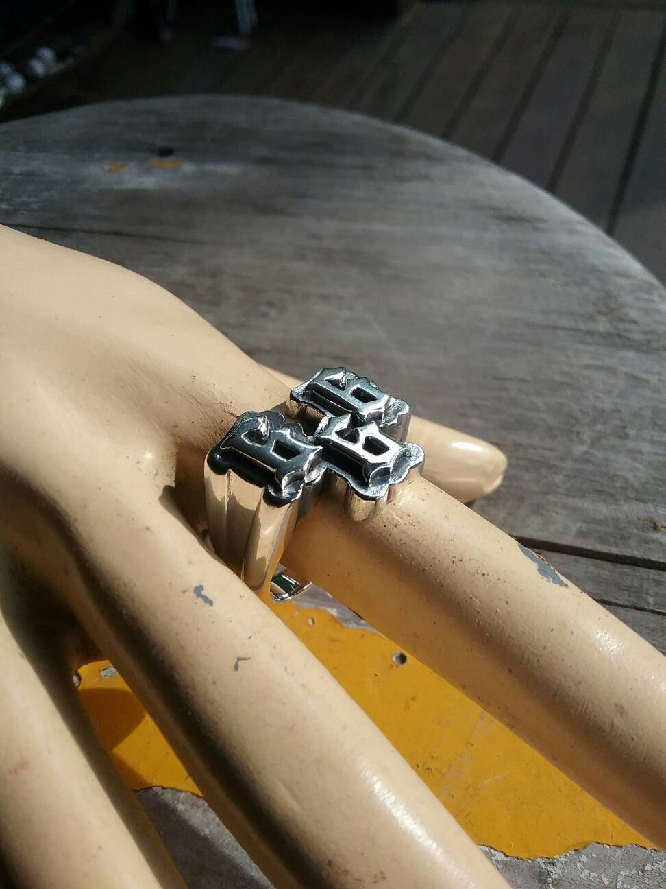 666 ring, devil,occult,goth, punk,biker,sterling silver,handmade,steampunk,